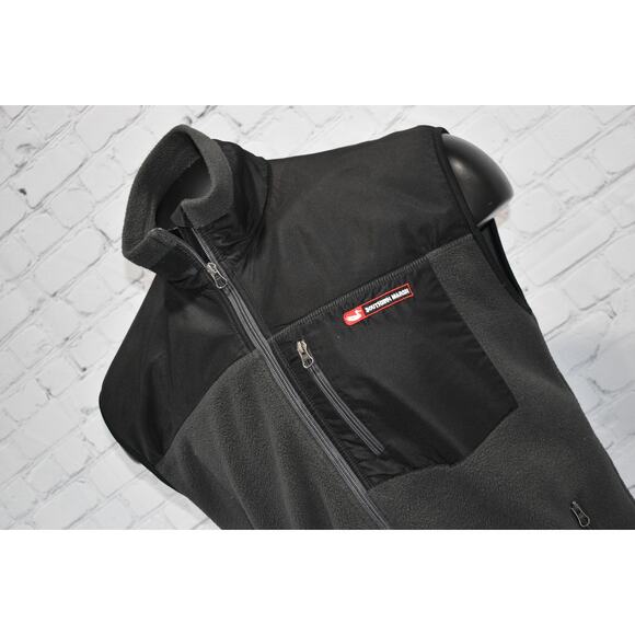 Southern Marsh Field Tec Fleece Jacket Vest Mens Size Medium Gray Black  Zip - Picture 1 of 8